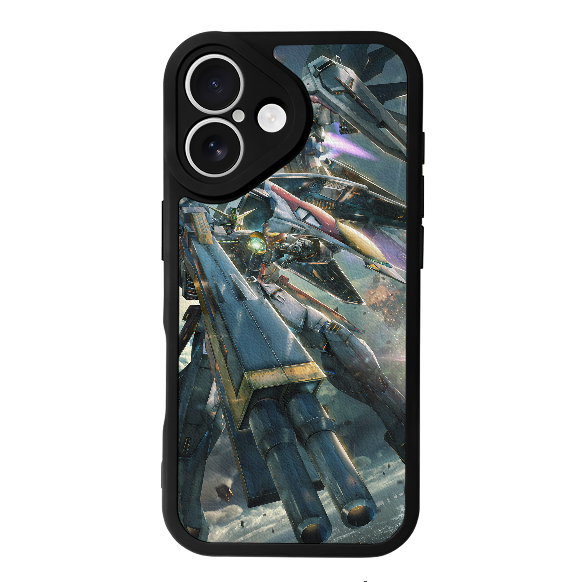（画像用） 機動戦士ガンダム Mobile Suit Gundam 【iPhone 16シリーズ対応】シリコンスマホケース（レザー調） 材質：シリコン